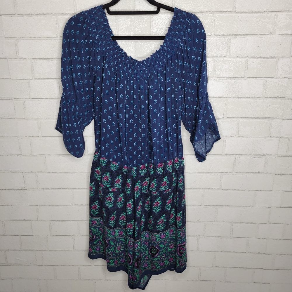 Ett:Twa by Anthropologie Blue Floral Romper - Picture 4 of 4